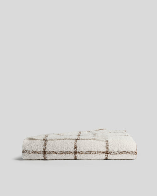 Alpaca Boucle Windowpane Throw