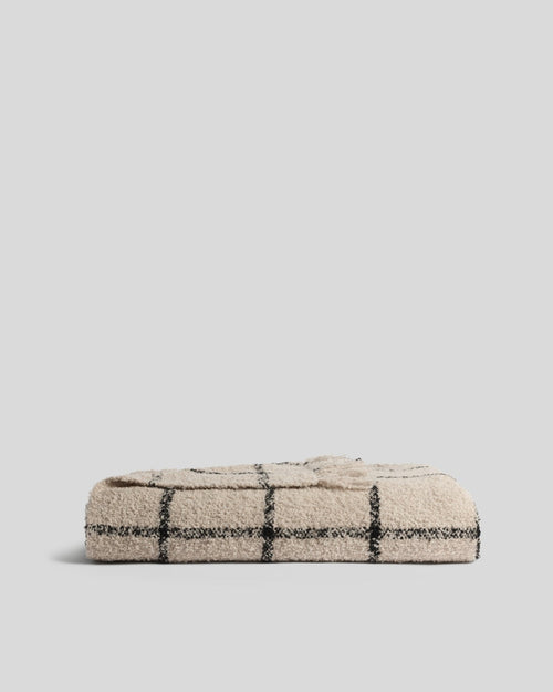 Alpaca Boucle Windowpane Throw