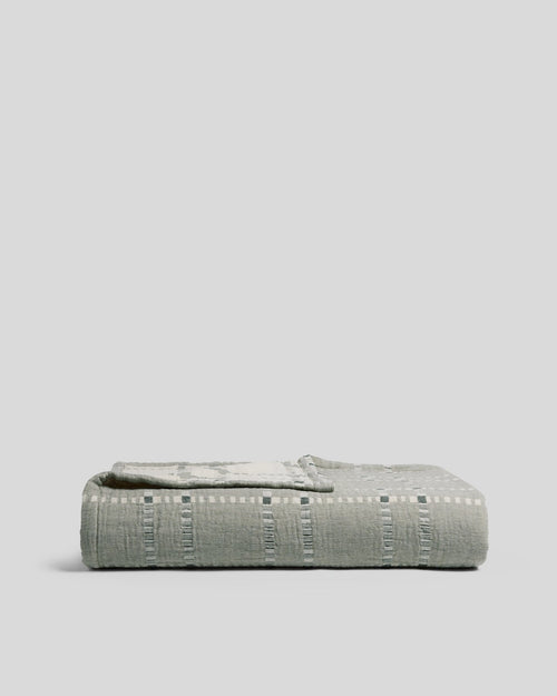Grid Cotton Wool Coverlet