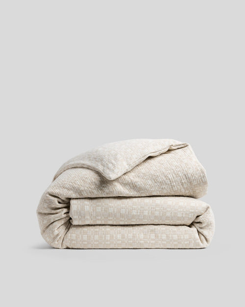 Modern Check Jacquard Duvet Cover