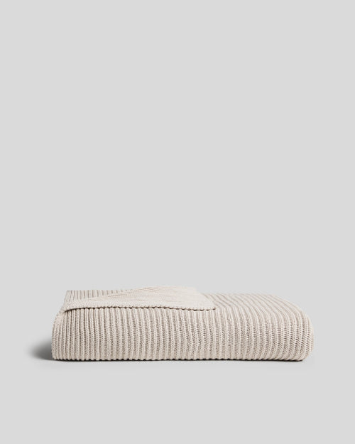 Organic Rib Knit Throw