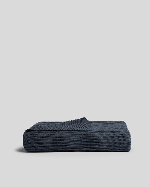 Organic Rib Knit Throw